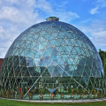Edifício de telhado de vidro de aço de forma de cúpula pré -fabricada